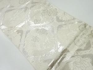 アンティーク 襷に花丸紋様織出し袋帯(材料)